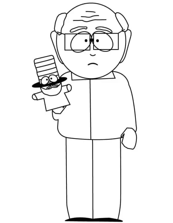 Coloriage Dessinez Herbert Garrison de South Park