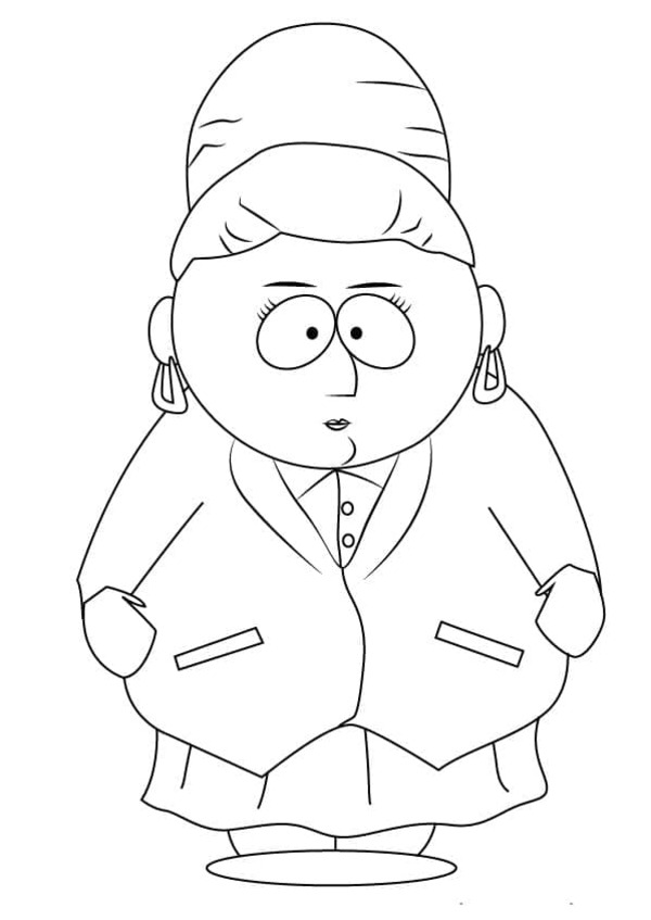 Coloriage Dessinez Sheila Broflovski de South Park