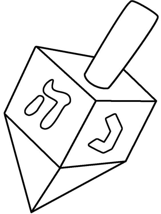 Coloriage Dreidel imprimable