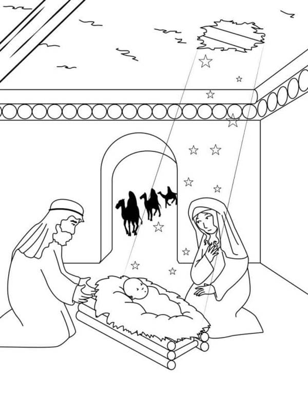 Coloriage Epiphanie imprimable gratuit