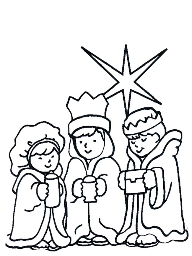 Coloriage Epiphanie, la fête des Rois Mages