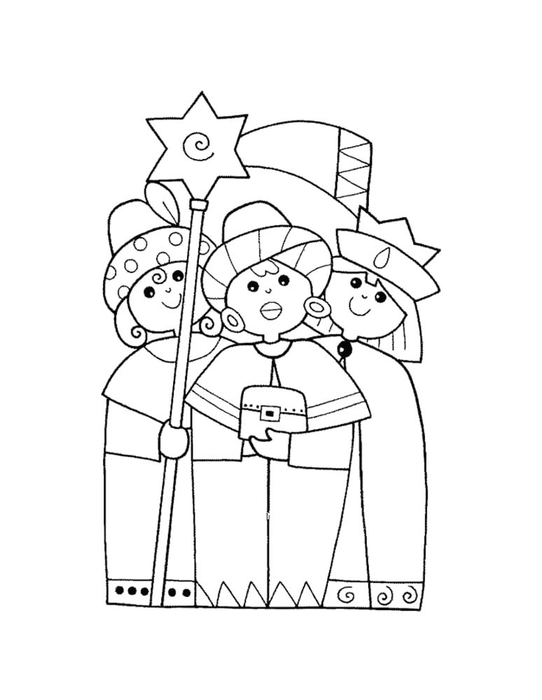 Coloriage Epiphanie Le jour des Rois Mages