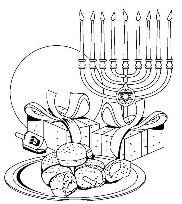 Coloriage Hanoucca pour les enfants