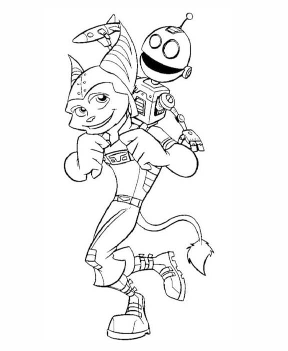 Coloriage Image de Ratchet et Clank