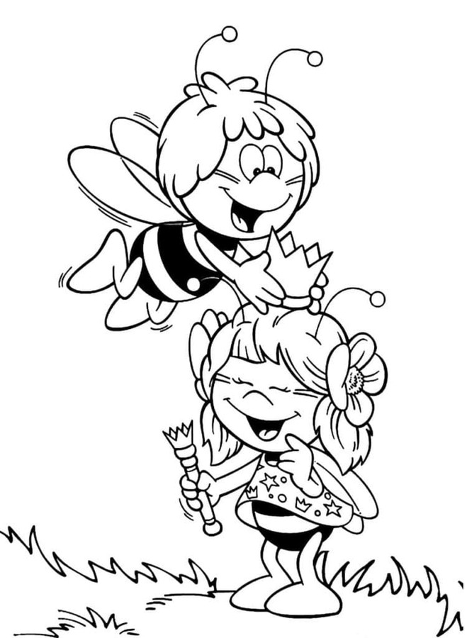 Coloriage Imprimable Maya l'abeille