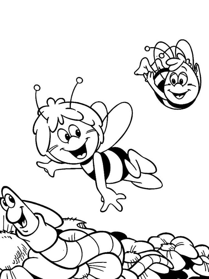 Coloriage Imprimer Maya l'abeille