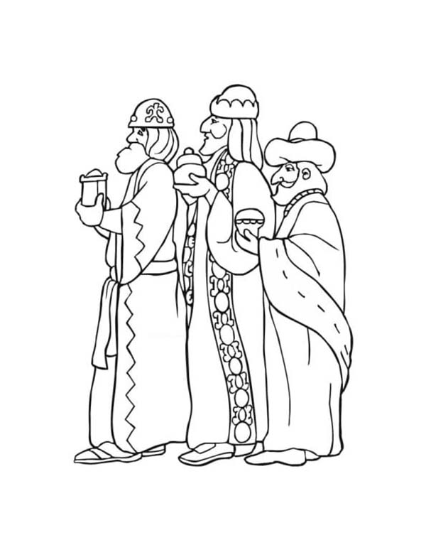 Coloriage La Fête des Rois Mages