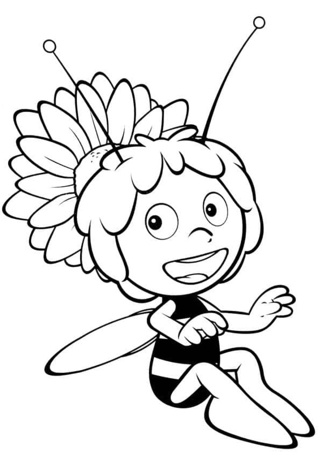 Coloriage La jolie Maya l'abeille