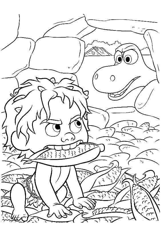 Coloriage Le Voyage d'Arlo 10