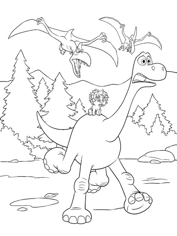 Coloriage Le Voyage d'Arlo 11