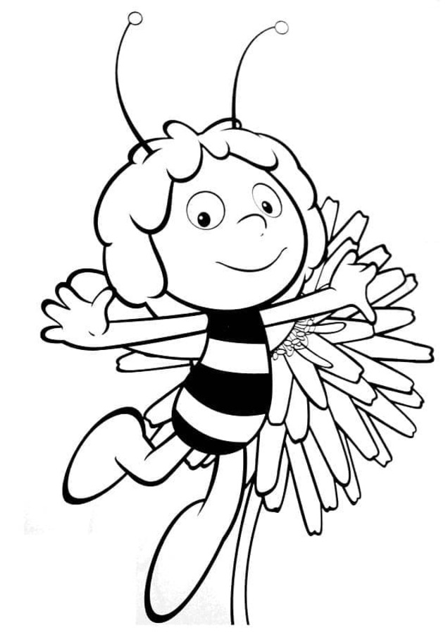 Coloriage Maya l'abeille 2