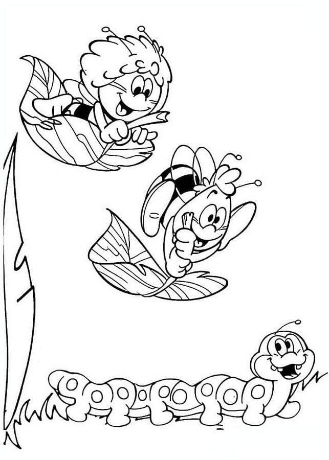 Coloriage Maya l'abeille gratuit