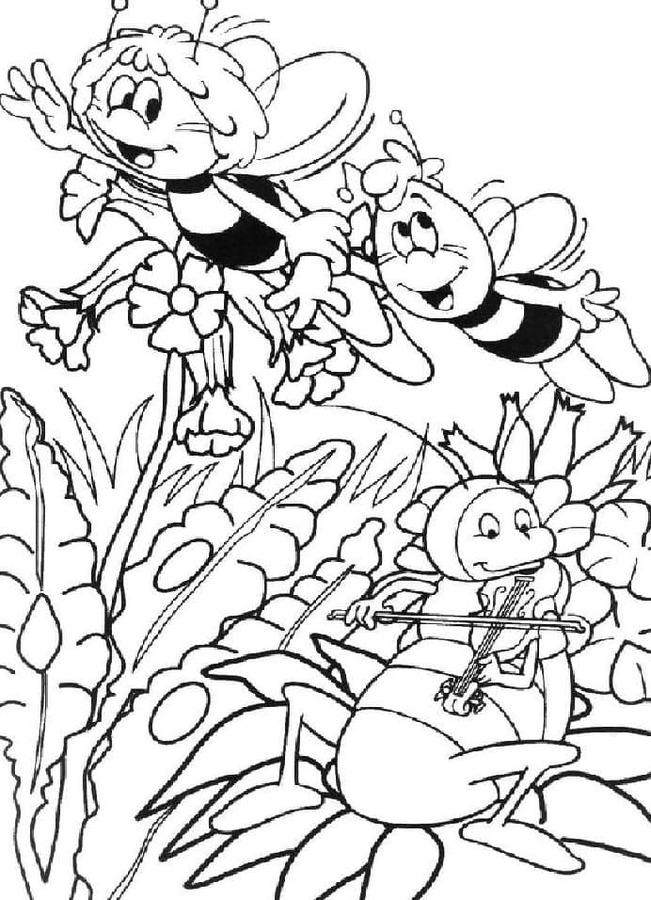 Coloriage Maya l'abeille gratuitement