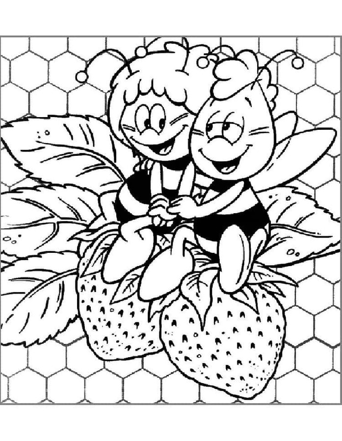 Coloriage Maya l'abeille pour les enfants