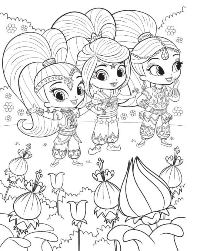 Coloriage Personnages de Shimmer et Shine