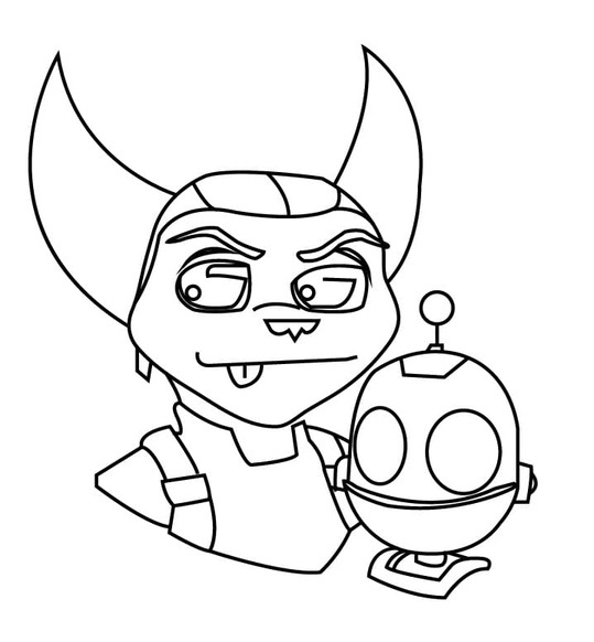 Coloriage Ratchet et Clank 2