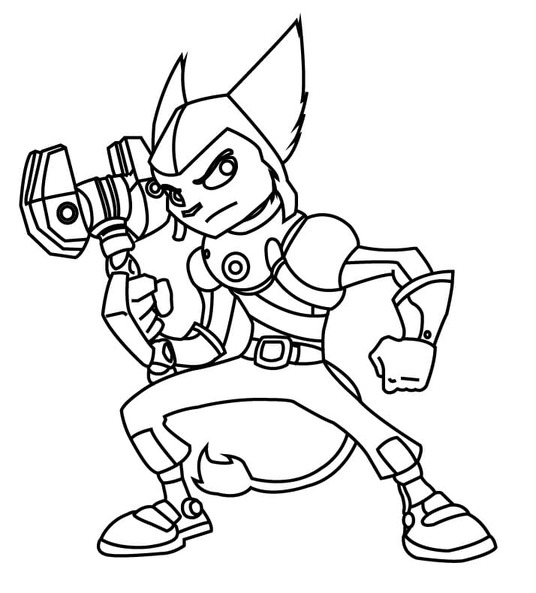 Coloriage Ratchet et Clank 3