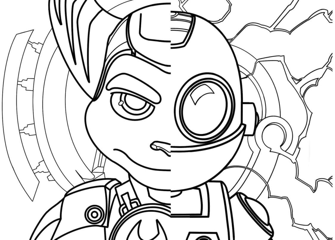 Coloriage Ratchet et Clank gratuit