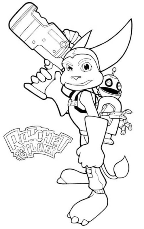 Coloriage Ratchet et Clank gratuits à imprimer