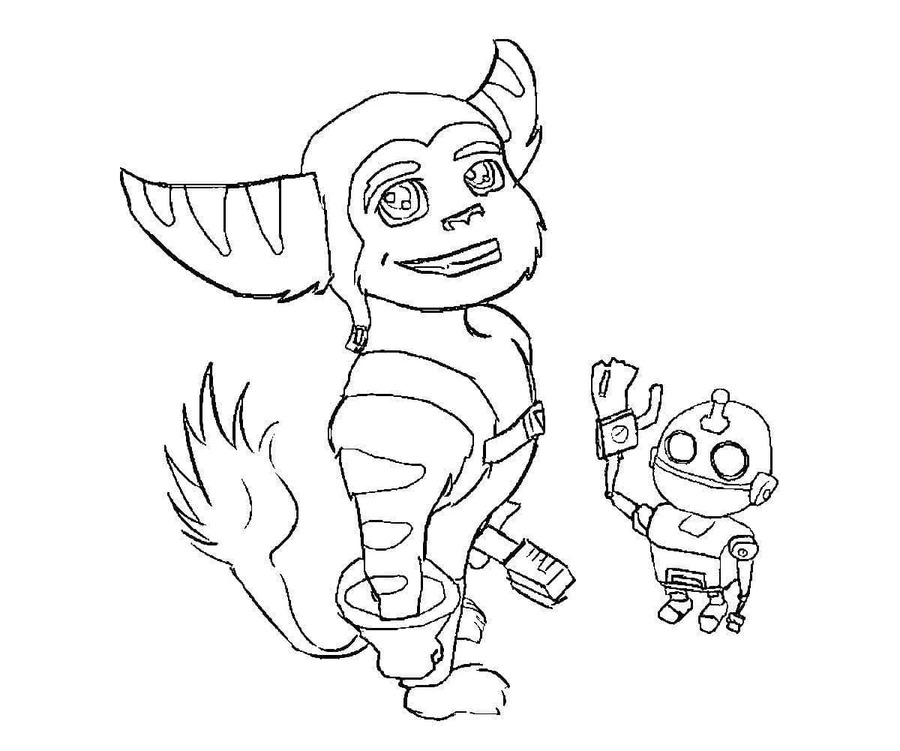 Coloriage Ratchet et Clank imprimables