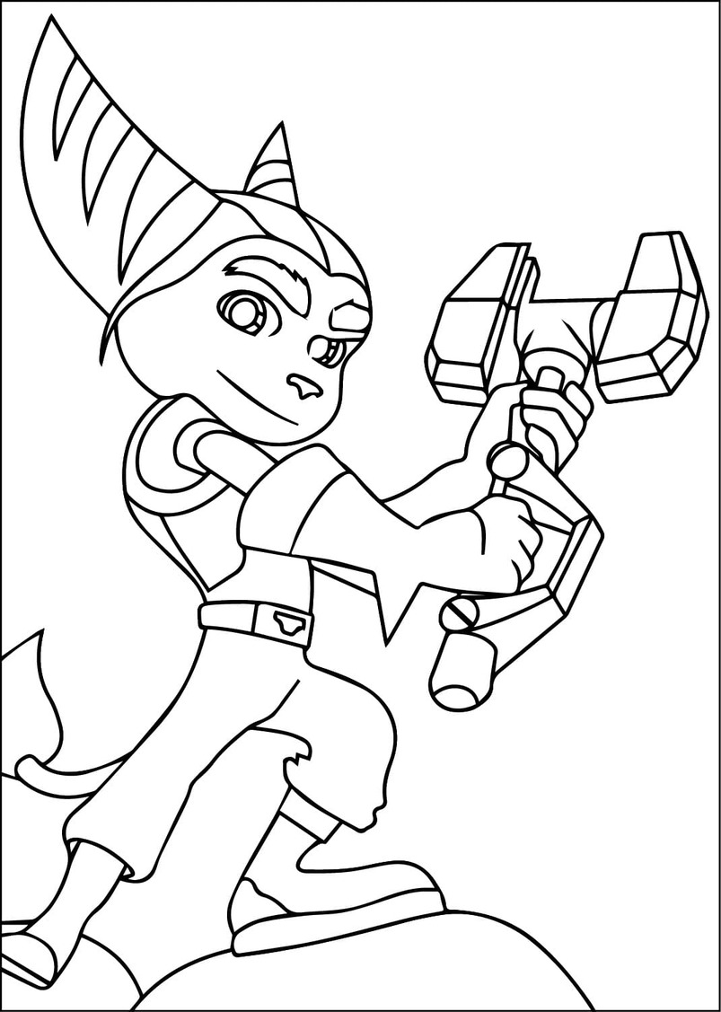 Coloriage Ratchet et Clank imprimables gratuit pour les enfants