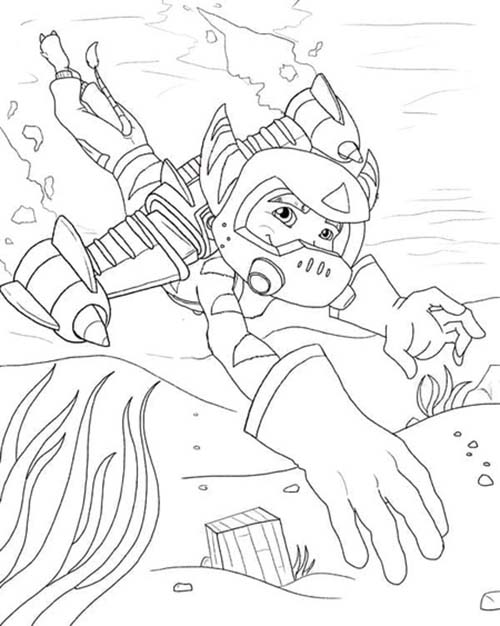 Coloriage Ratchet et Clank pour enfants