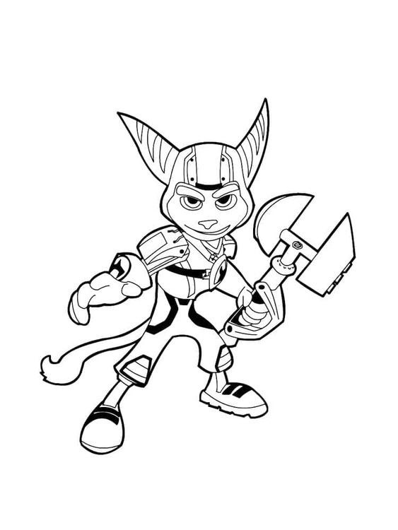 Coloriage Ratchet et Clank sympas