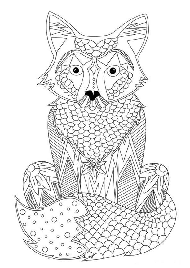 Coloriage Adulte Animaux 11 à imprimer