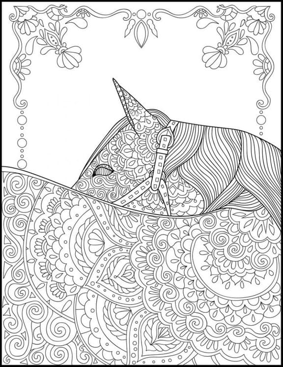 Coloriage Adulte Cheval 10 à imprimer