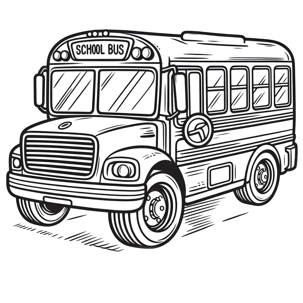 Coloriage Autobus Scolaire 2