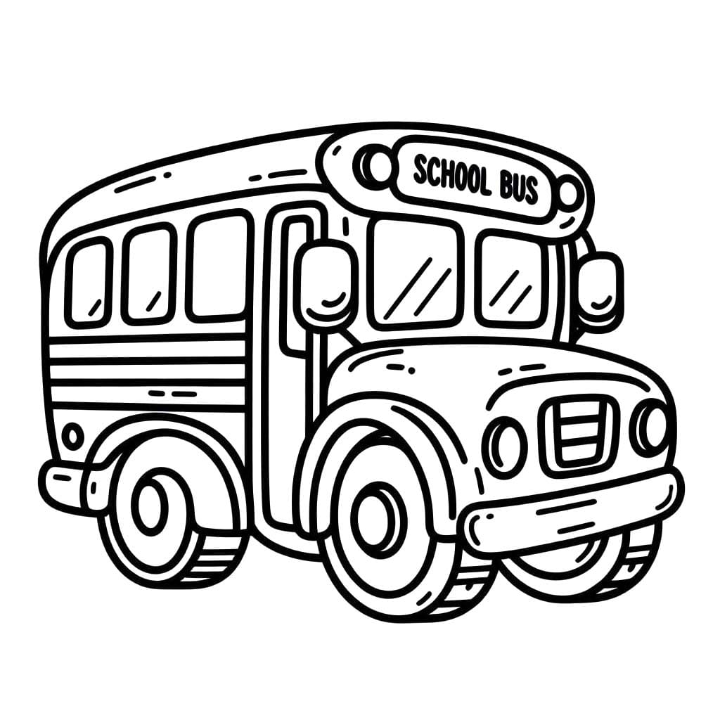 Coloriage Autobus Scolaire 3