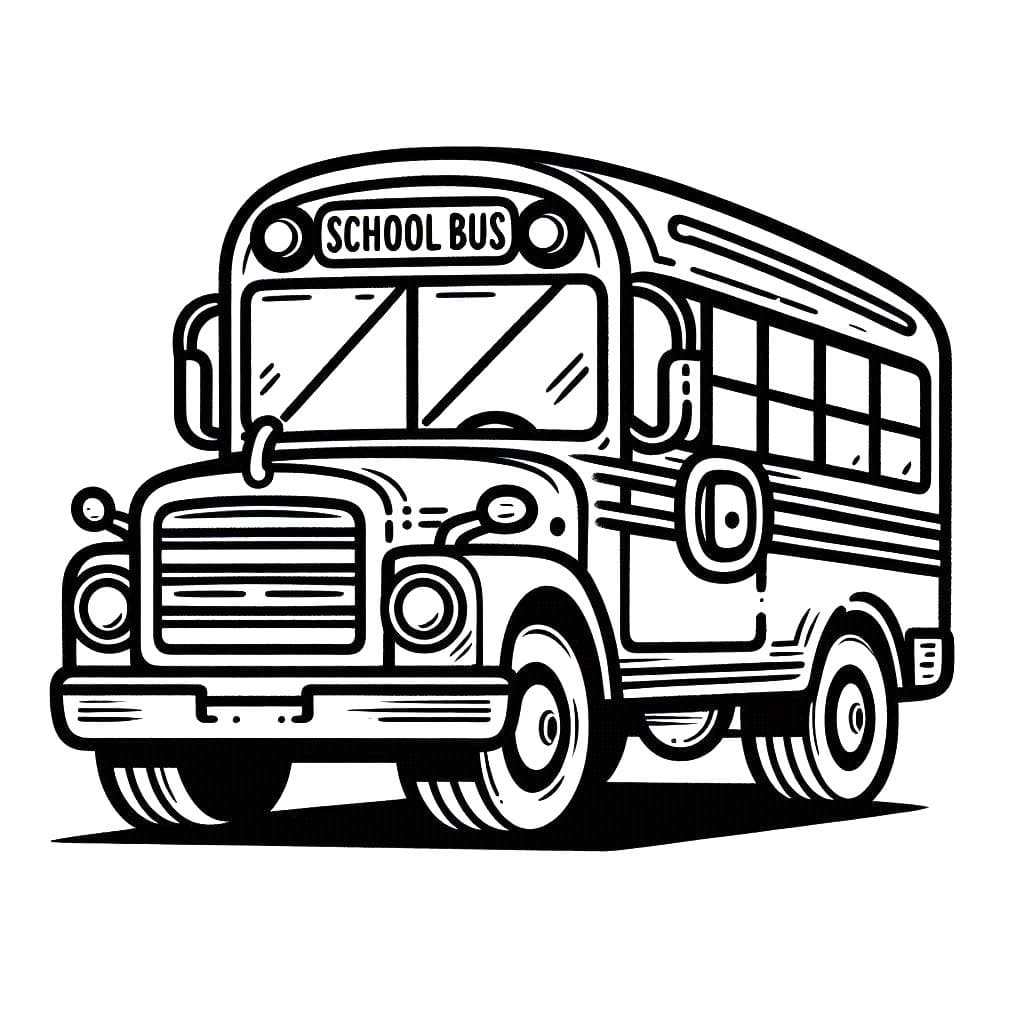 Coloriage Autobus Scolaire 4