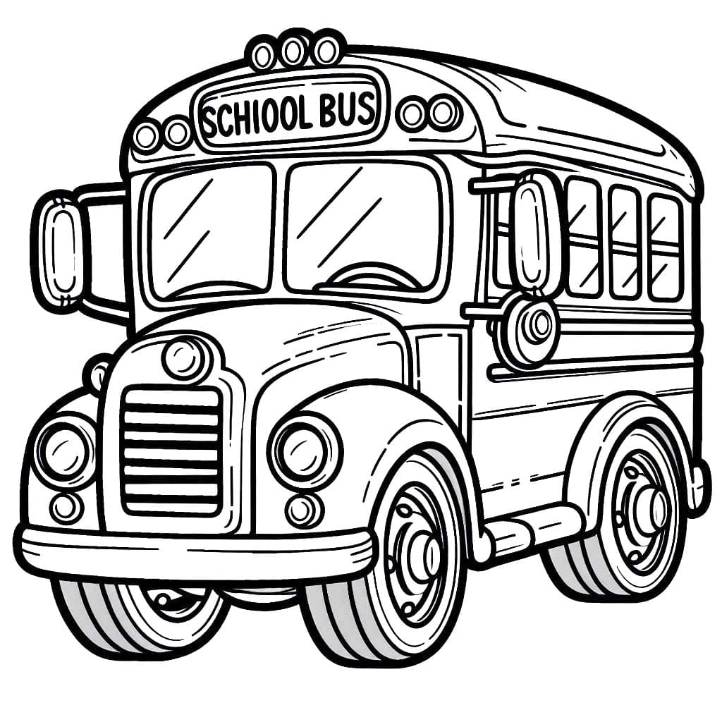 Coloriage Autobus Scolaire 5