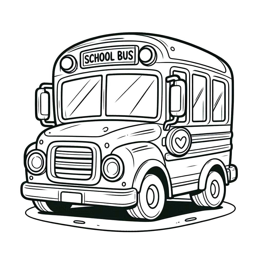 Coloriage Autobus Scolaire 6