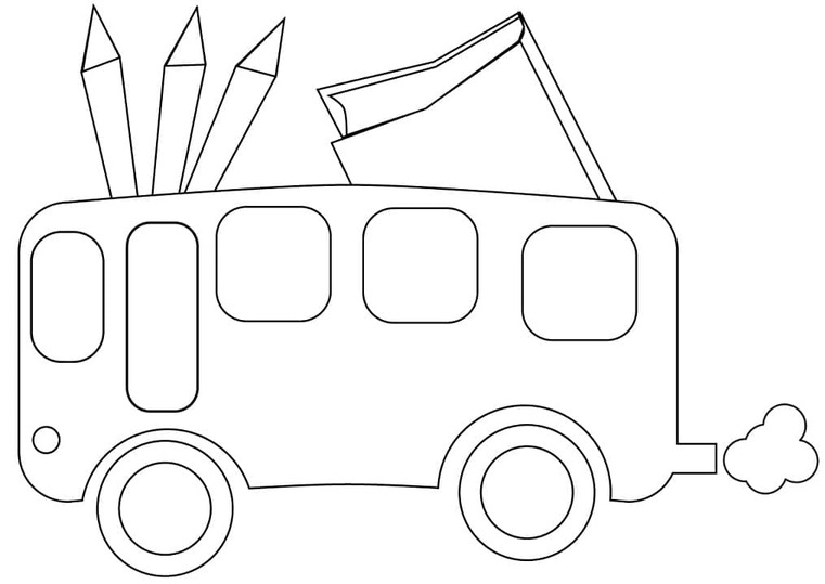 Coloriage Autobus scolaire facile