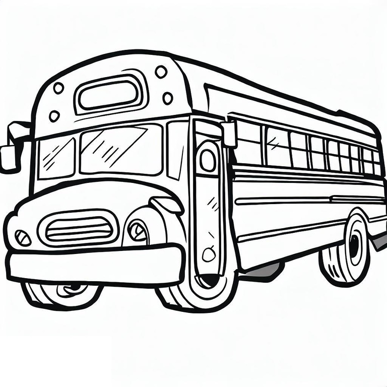 Coloriage Autobus Scolaire imprimable