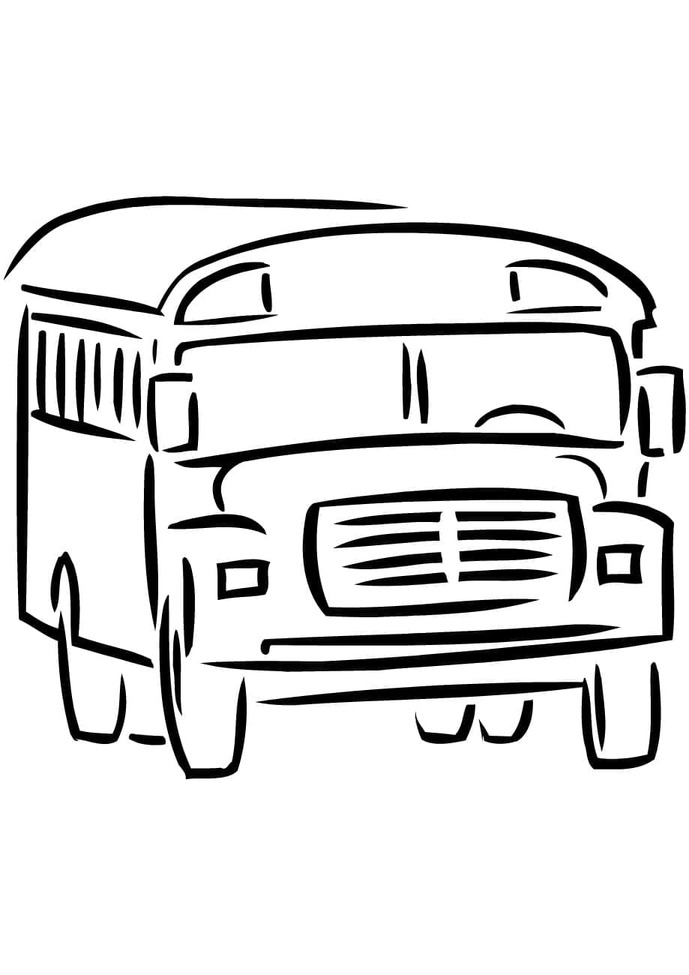 Coloriage Autobus Scolaire pour enfants