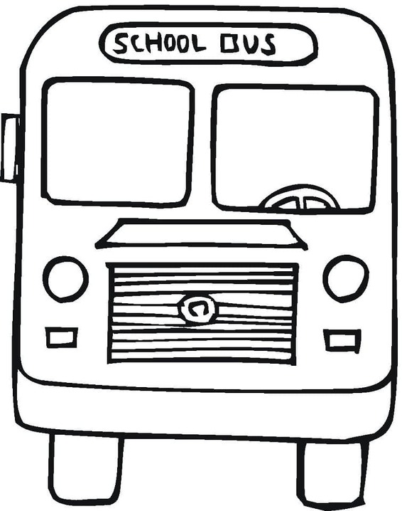 Coloriage Autobus Scolaire très facile