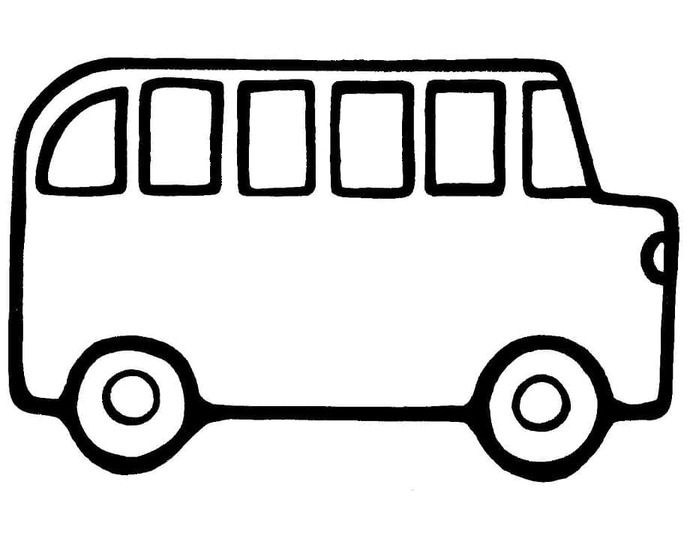 Coloriage Autobus Scolaire très simple