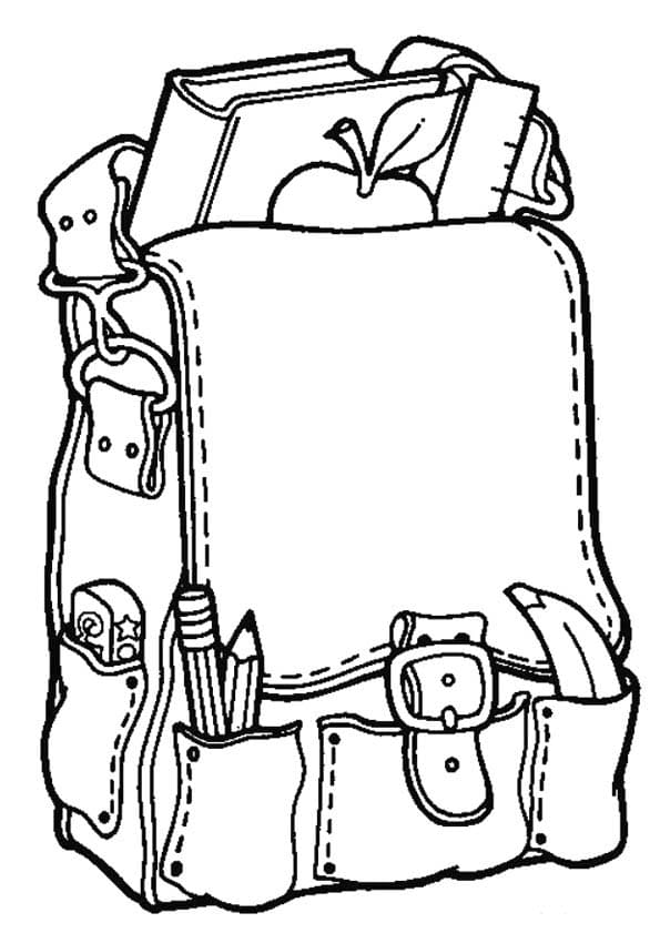 Coloriage Cartable 10