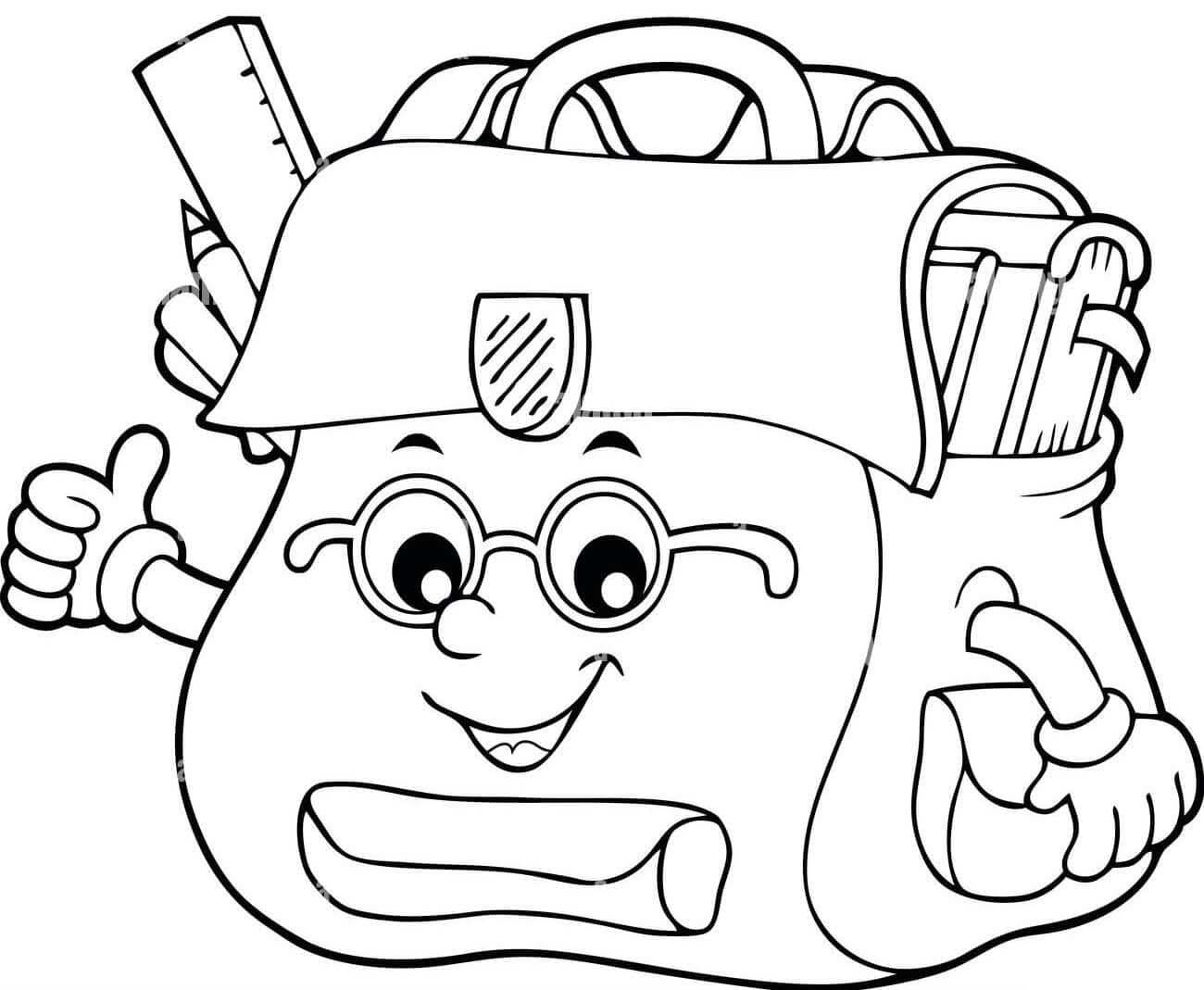 Coloriage Cartable 5