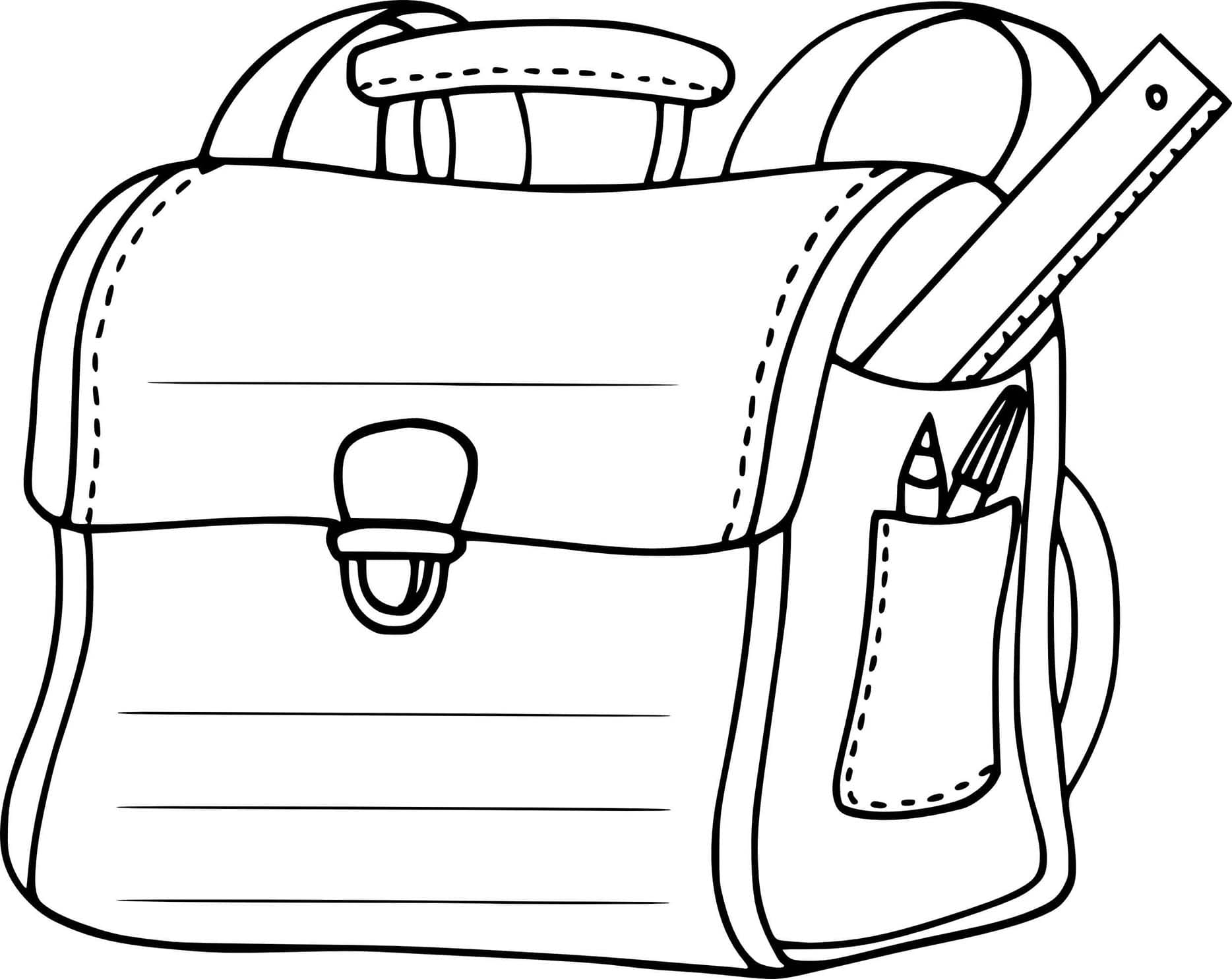 Coloriage Cartable 6