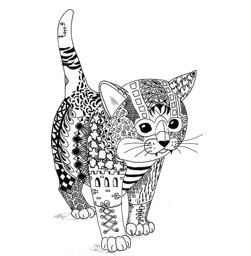 Coloriage Dessin Adulte Animaux gratuit