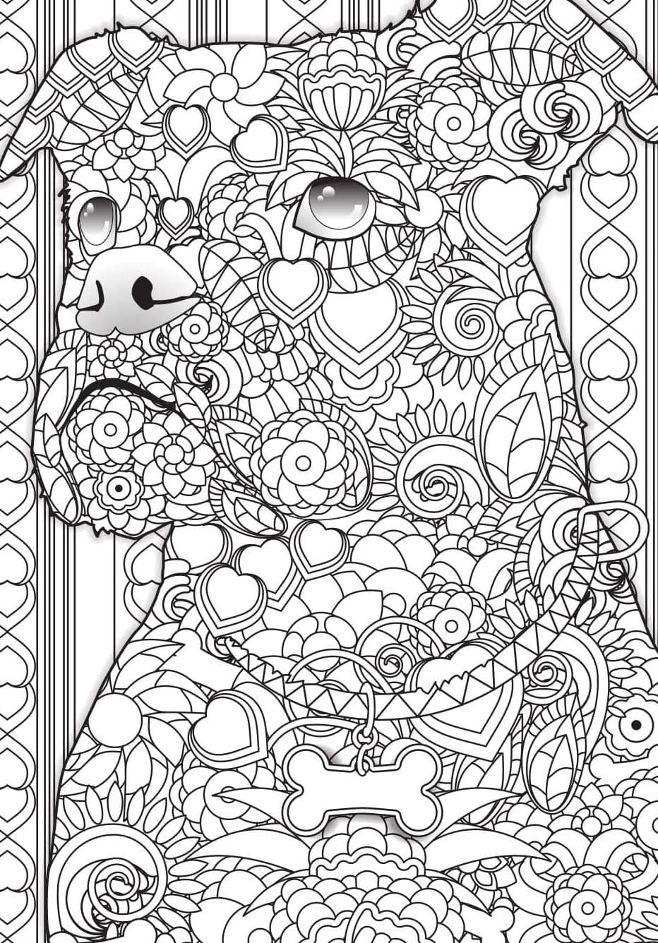 Coloriage Dessin Adulte Animaux très basique à imprimer