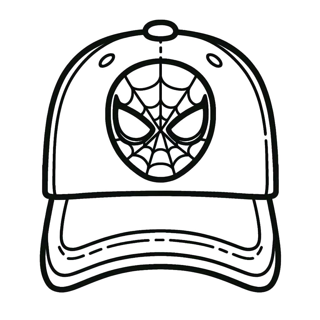 Coloriage Dessin Casquette Spiderman