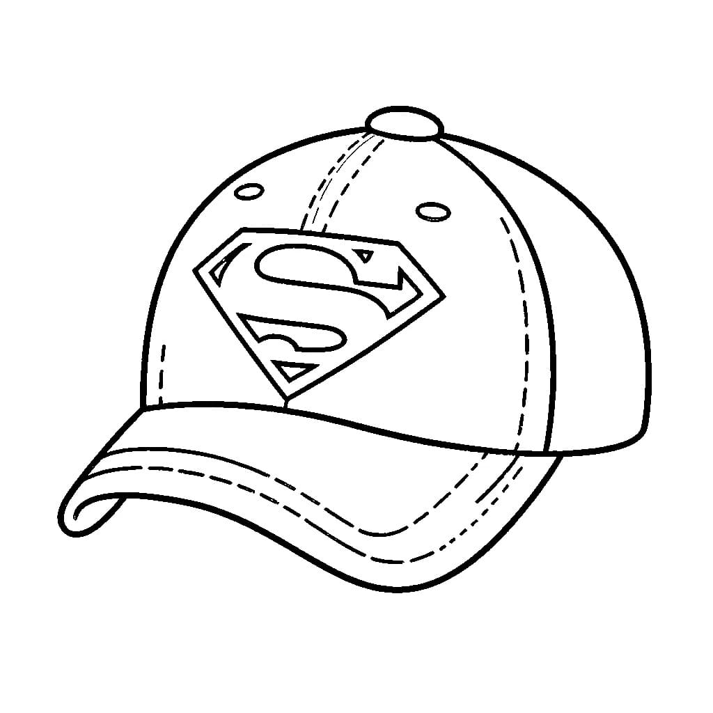 Coloriage Dessin Casquette superman