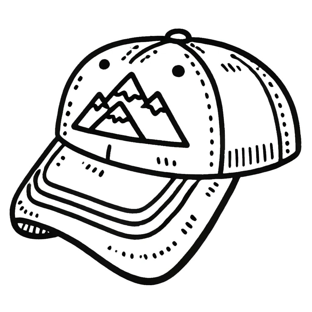 Coloriage Dessin Casquette très basique