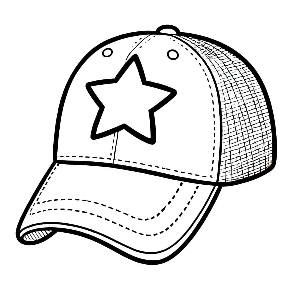 Coloriage Dessin Casquette très simple