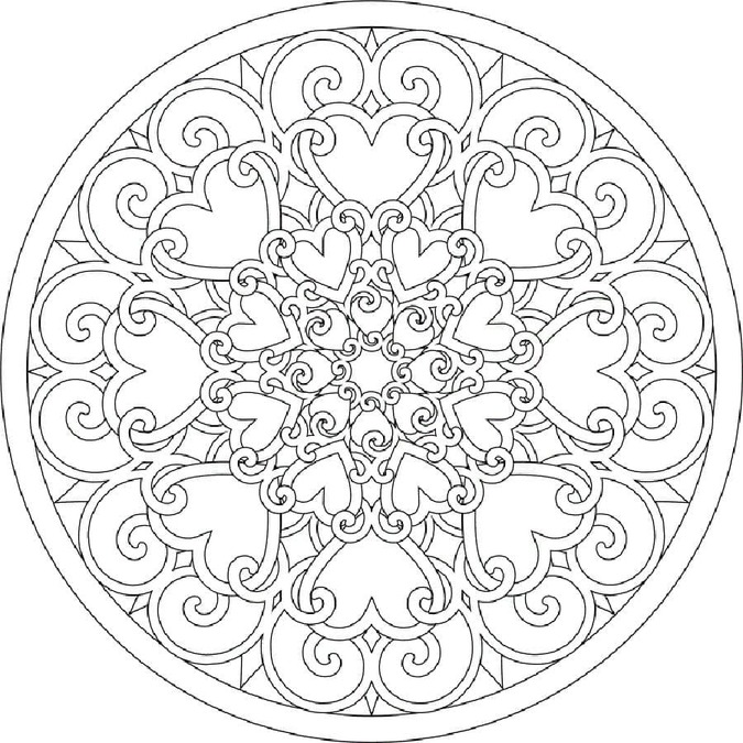 Coloriage Dessin de mandala abstrait