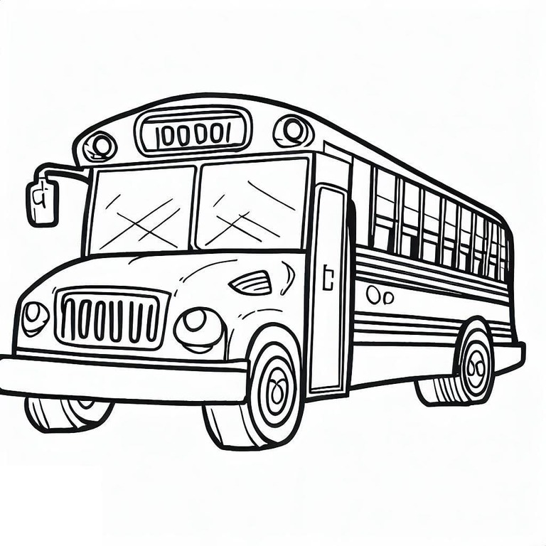 Coloriage Dessin d'un autobus scolaire